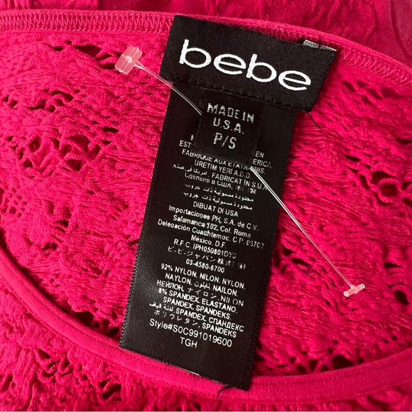 bebe Floral Lace Bodycon Mini Dress BNWOT - Picture 8 of 8